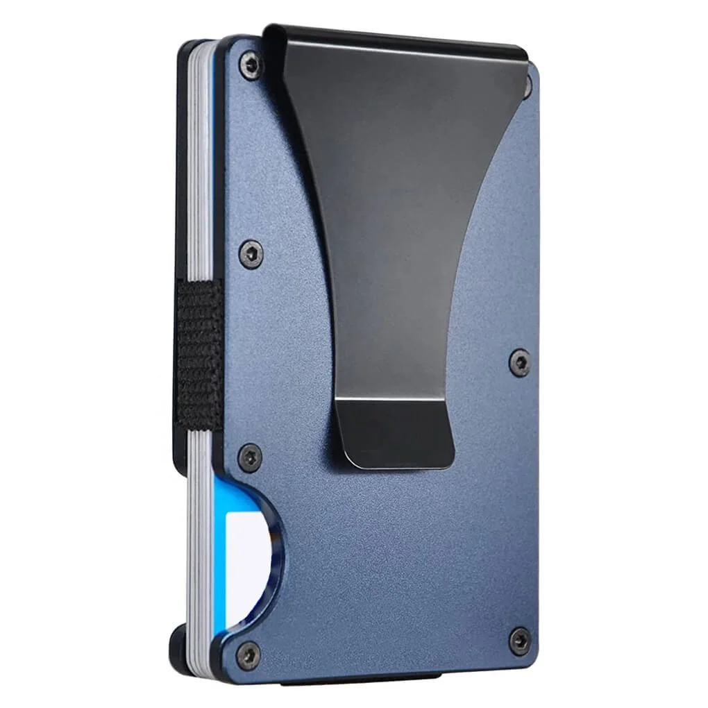 Hot Selling Humanized Design Aluminum Slim Mens Wallet with RFID Blocking Credit Card Wallet for Men & Women RFID Card Wallet