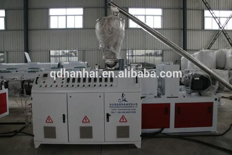 Automatic Conical Twin Screw Extruder Plastic Wood Plastic PE PVC Roof Ridge Column Door Panel Fence Profile Extrusion Machine