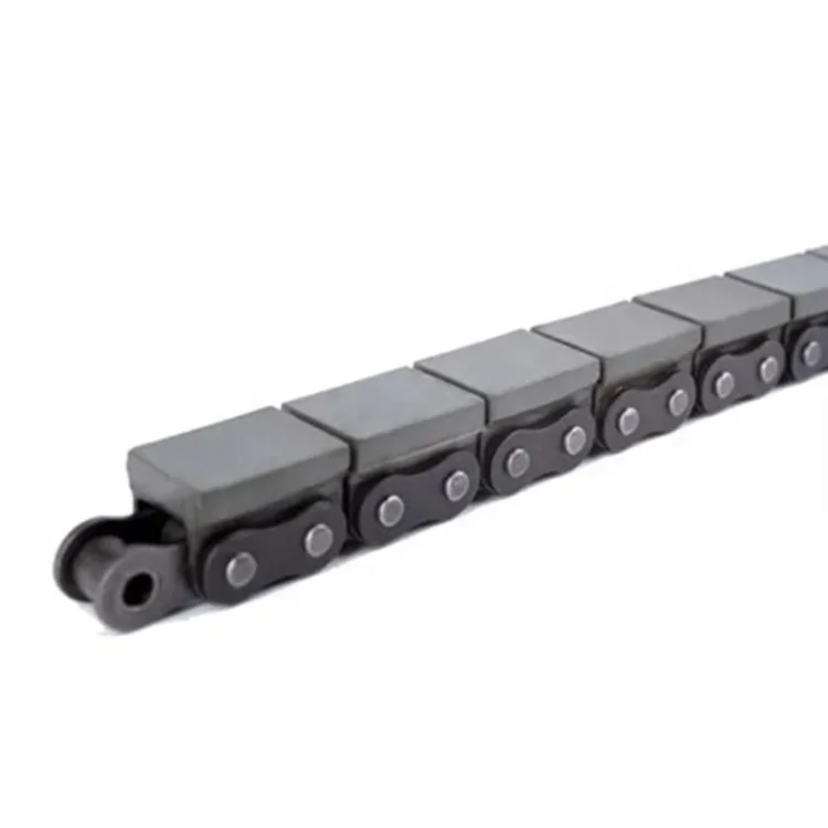 High quality  factory manufacturing carbon steel material transmission Conveyor Rubber Top Chain 08B-G1