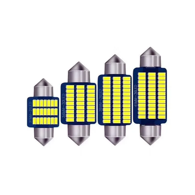 Светодиодная Автомобильная гирлянда C5W C10W 4014 Smd, автомобильная Внутренняя купольная лампа, лампа для чтения высокого качества, белая, 12 В, 31 мм, 36 мм, 39 мм, 41 мм, KEMAUTO
