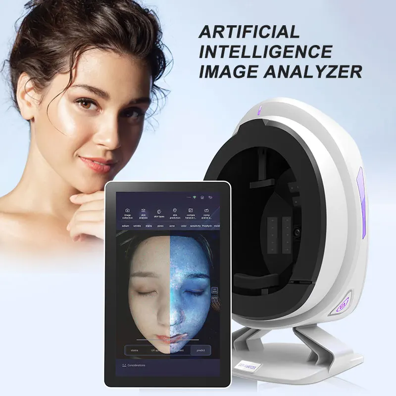 2024 New 3D Facial Skin Scanner Face Skin Detector Mirror Tester Diagnostic Skin Analyzer Machine For Beauty Salon Spa