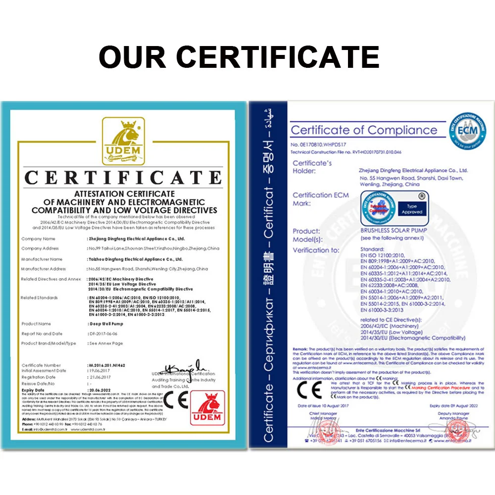 heavy duty high pressure dc solar submersible pump water