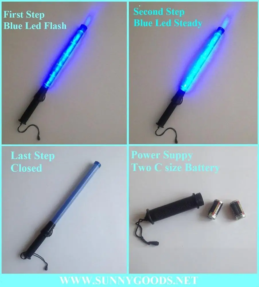 length 52cm blue color road safety traffic control baton