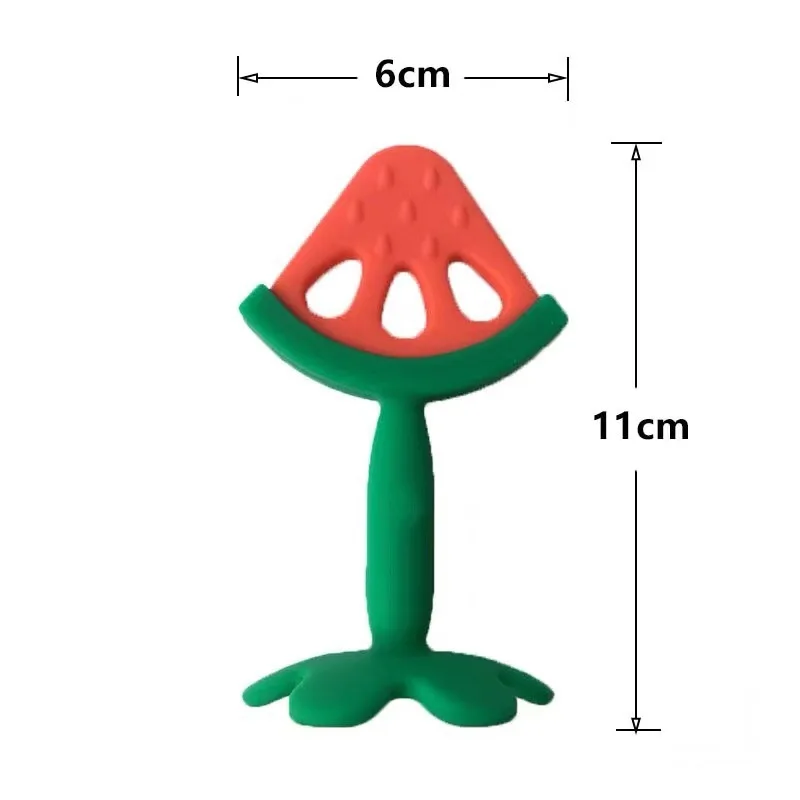 Baby Teether Baby Molar Stick Fruit Shaped Safe Silicone Chewing Teether Gift Storage Box