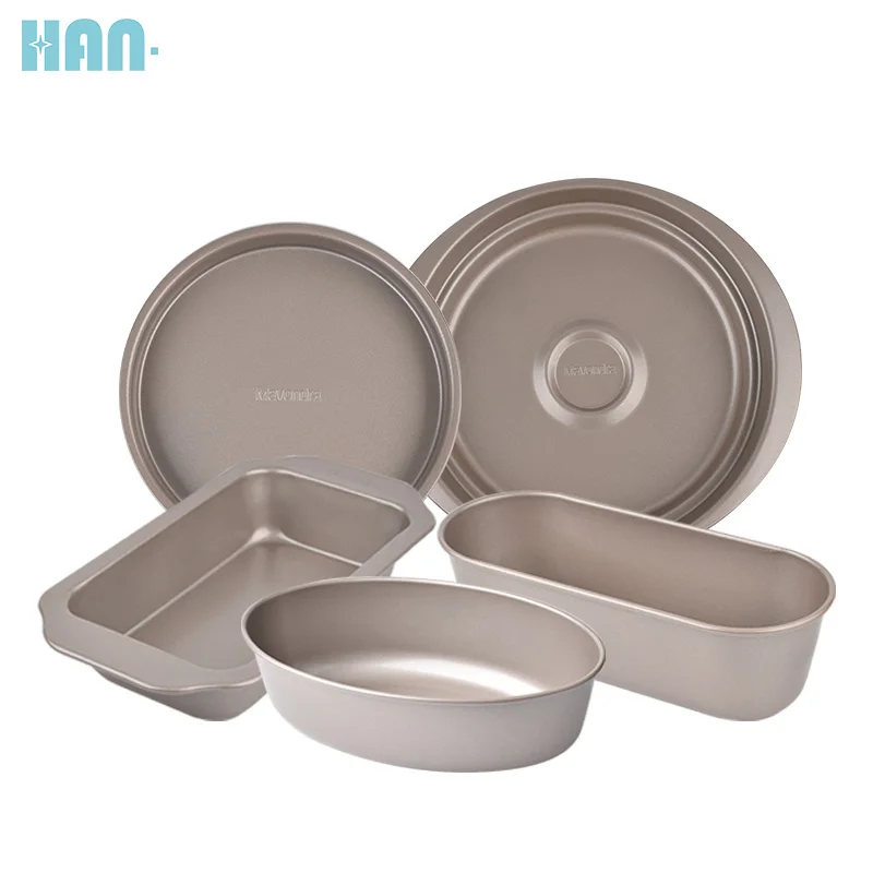 Food grade Classic Utility baking tools Five piece set cake mold Multiple sizes non stick carbon steel cake bakeware