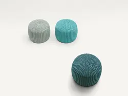 garden stools & ottomans round wicker cane ottoman