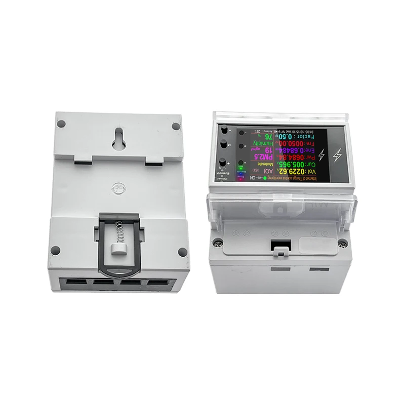 AT4PW WIFI Rail Smart Switch Remote Control Energy Power Meter Voltmeter Ammeter Factor Meter