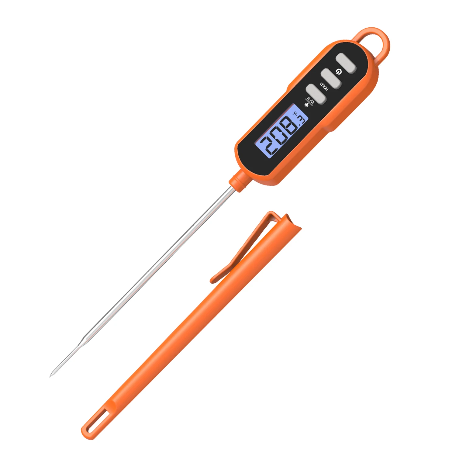 Waterproof Hot Pen Digital Food Meat Thermometer with Custom Long Probe for Outdoor BBQ Smoker