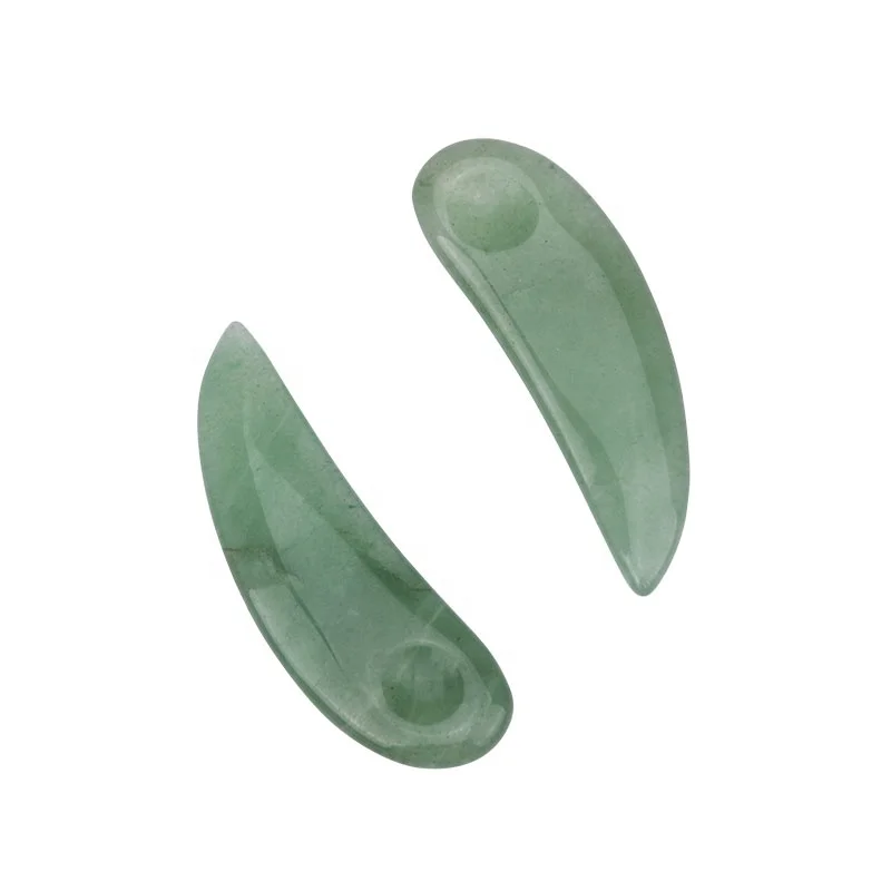 Hot Selling Natural Quartz Guasha Spoon Personal Care Eye Cream Spoon Jade Facial Mini Cosmetic Spatula