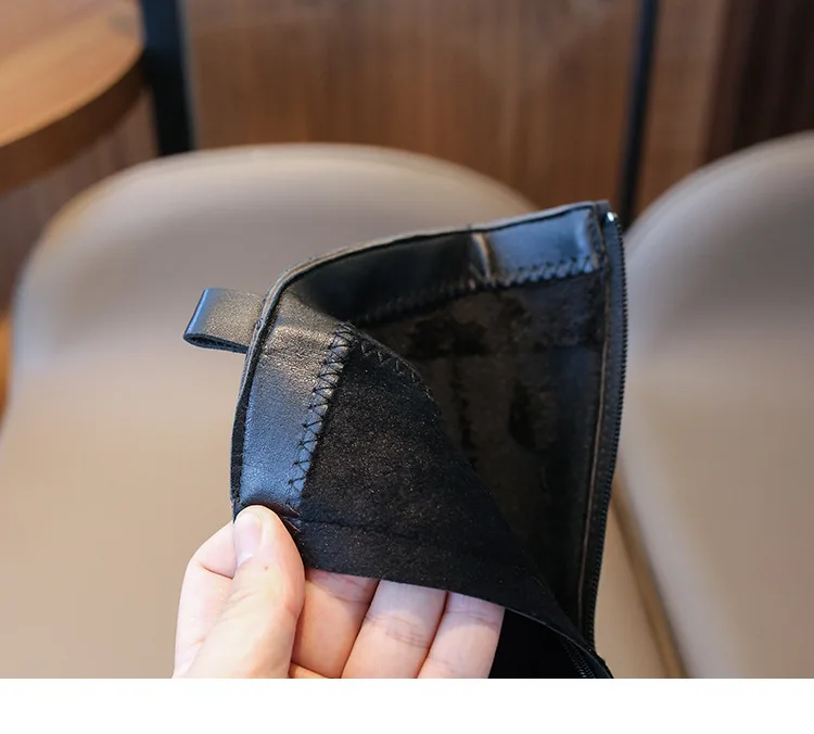 2024 Fashionable Spring Autumn Winter Pu Leather Sweet Baby Girl High Boots