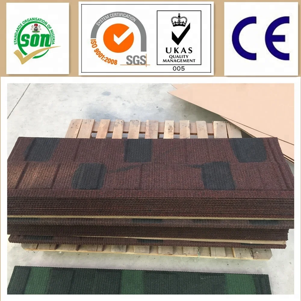 China best quality bond stone coated galvanized roofing tile royal blue color shingle metal sheet for villa house