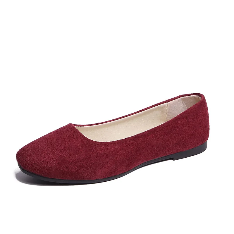Zapatillas Baratas; Большие размеры 41 42 замшевые туфли-лодочки женские с квадратным носком; Мокасины на платформе Новое платье Стильная женская обувь плоской подошве для женщин % 27s