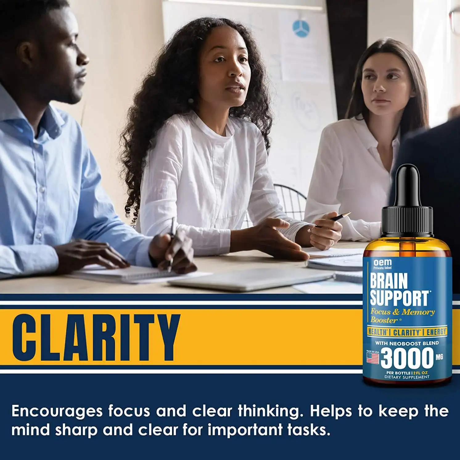 Brain Supplement Drops Health Supplement Food Supply Natural Nootropic Drops Nootropics Brain Memory Booster Energy Supplements