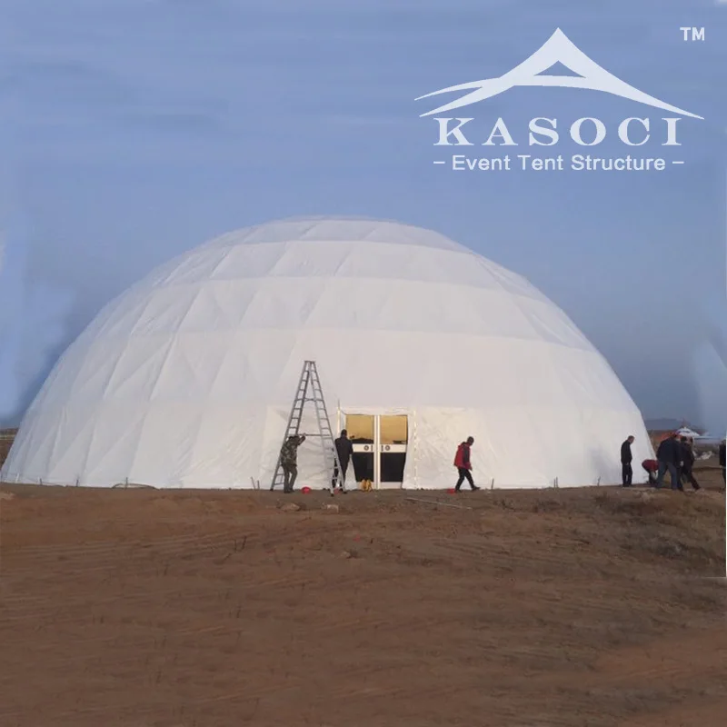 30m big dome tents outdoor events luxury geodesic dome tent with pvc fabric and steel pipes