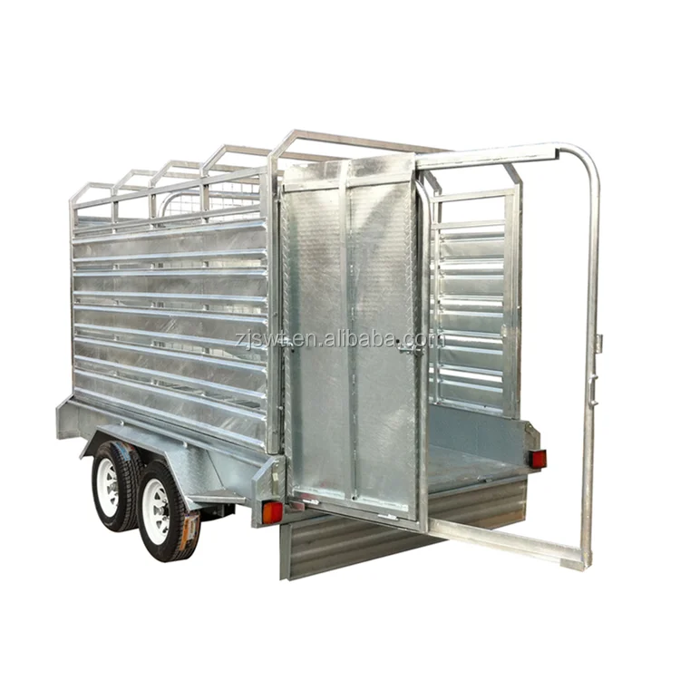 8x5 Cattle Crate Traile Galvanized tandem Trailer