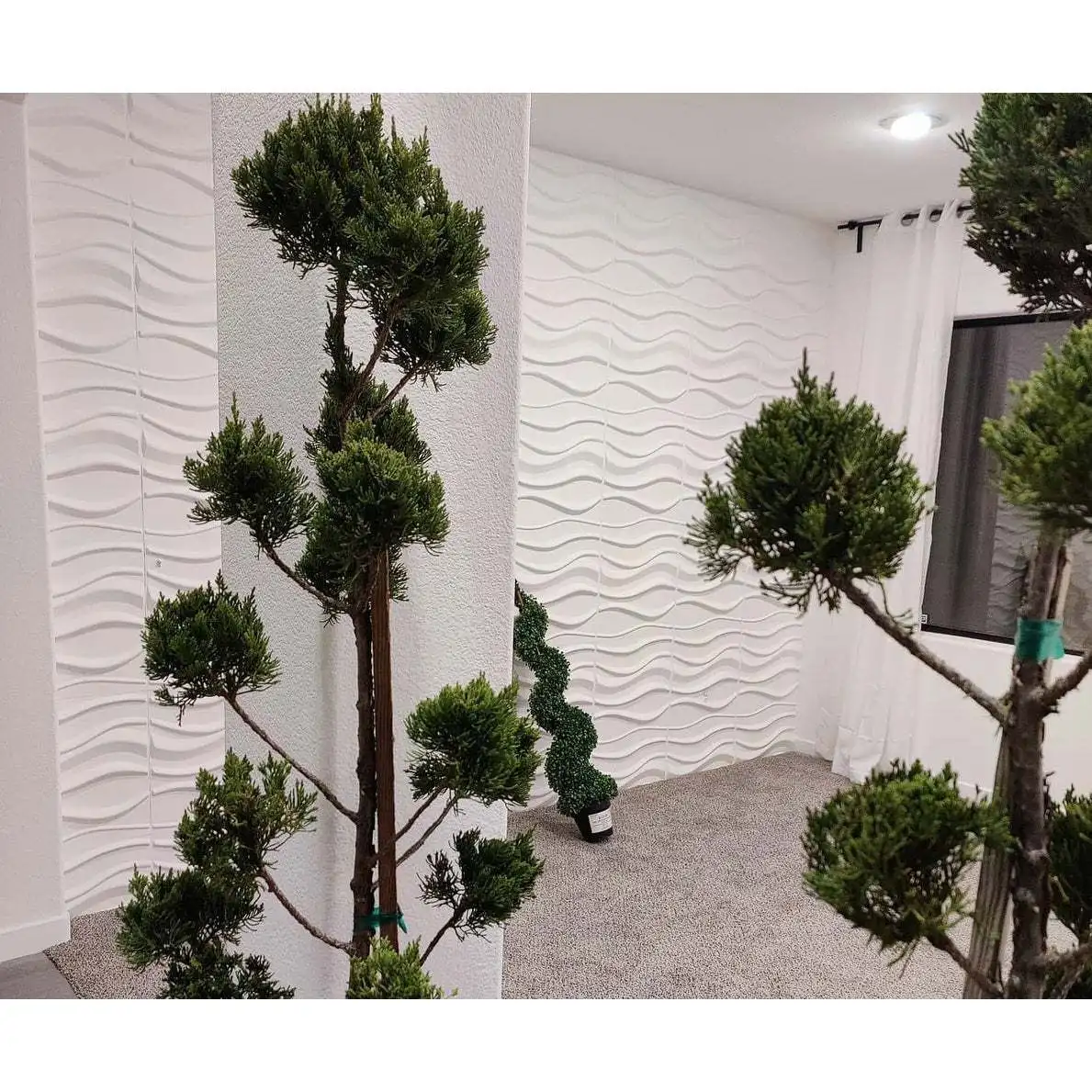 YIWU QIYE 3D brick wallpaper the best cheap polyvinyl chloride wave wall panel design decorative wall panel