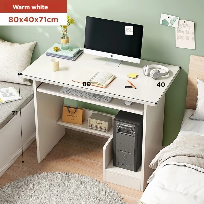 2024 YOUTAI narrow corner simple small home desk two styles computer MDF studying desk with drawer and shelf