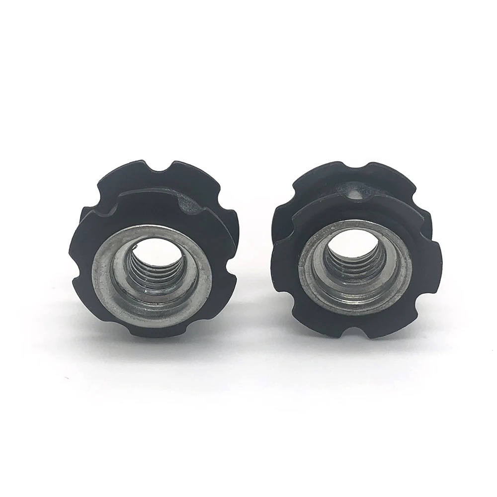 Round Double Layers Metal Insert Hole Plugs Steel Furniture Spring Threaded Tube Insert Nut Sunflower Lock Nut Star Nut