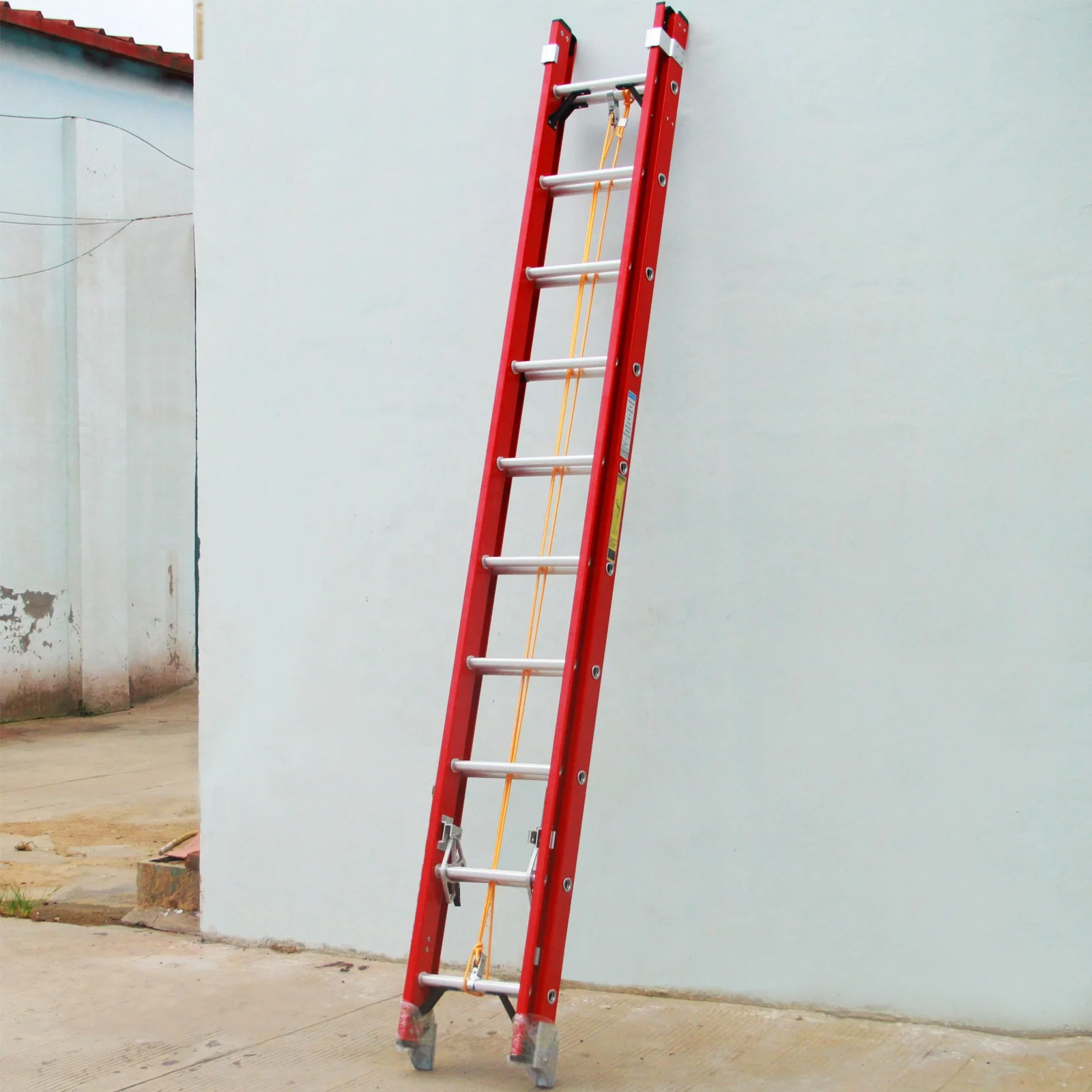 Multipurpose electricians foldable fiberglass ladder D-rung insulating fiberglass ladder