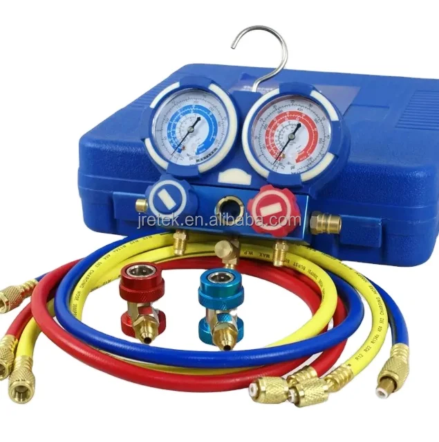 Manifold Gauge Set HVAC Refrigeration System Auto air Conditioner AC Charging R134A R502 R410A R404 Tool