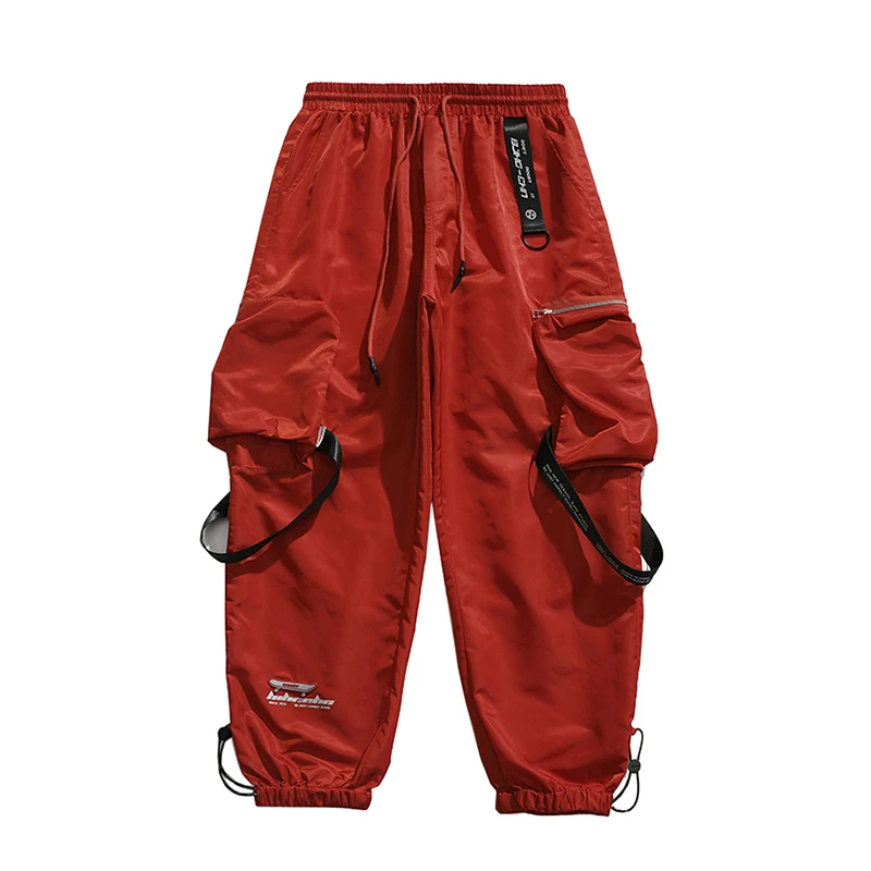 Мужские джоггеры, штаны-карго со светоотражающим логотипом на заказ