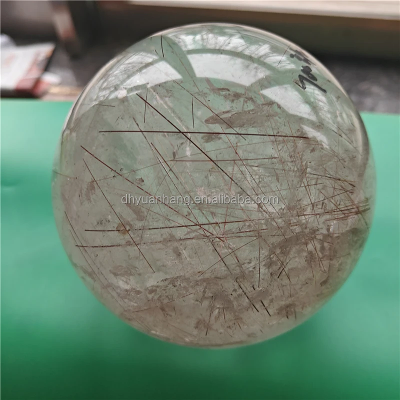 crystal craft ball natural rutilated  quartz crystal ball  crystal sphere for sale