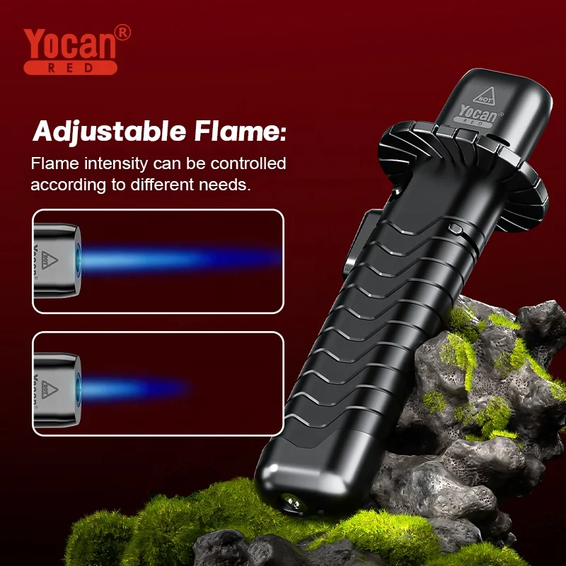 Factory price encendedor soplete butane gas lighter torch adjustable flame refillable kitchen cooking torch lighters