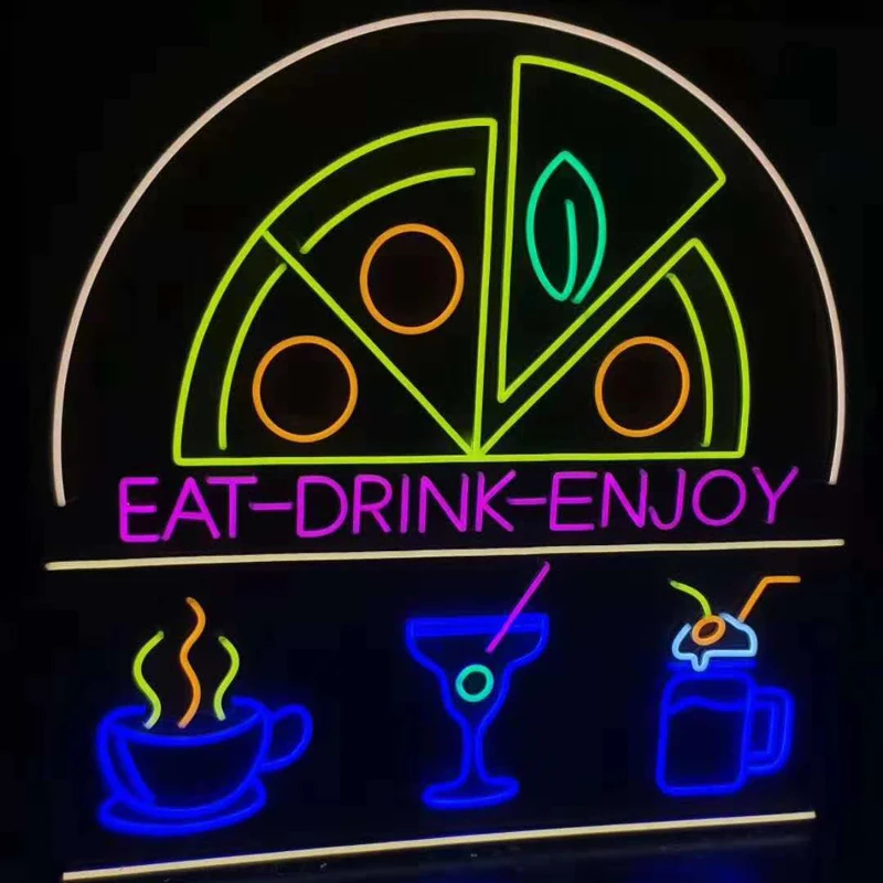 window open neon sign led store shop  business sign led neon strip sign clips