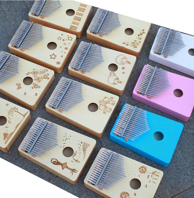 17 клавиш твердое красное дерево Kalimba Mbira большой палец