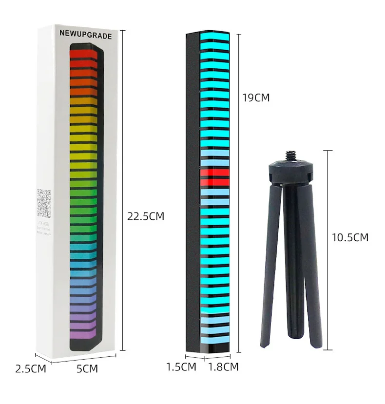NEW RGB Music Sound control LED light app control 3D Display Pickup Voice Activated Rhythm Lights color Ambient LED Light bar