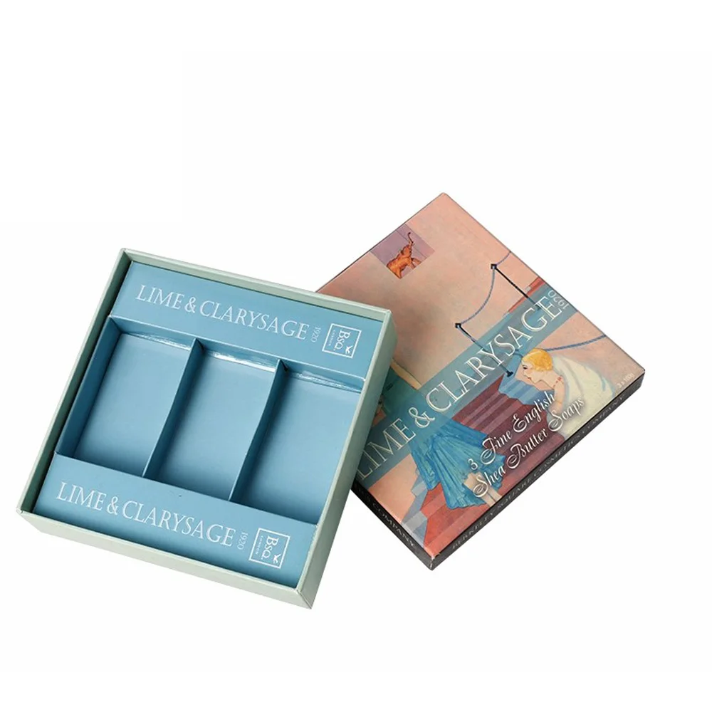 Luxury Rigid Cardboard flat pack Face Mask Gift Box with Separate Lid
