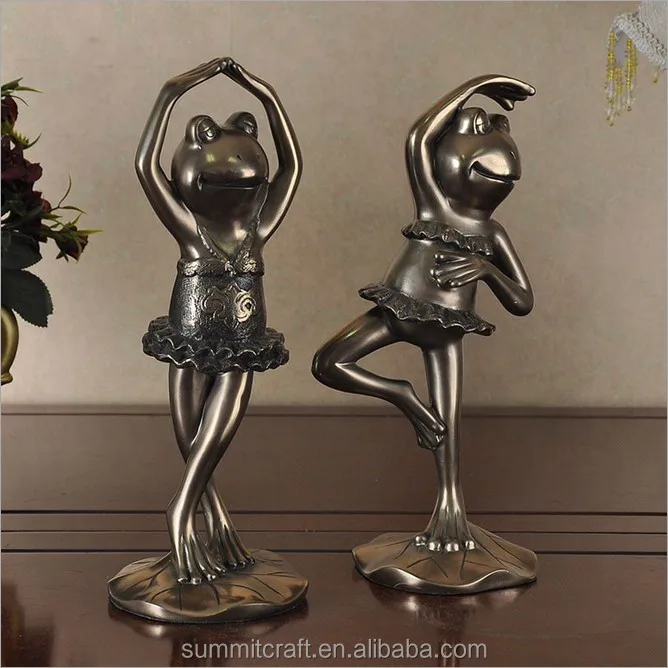 Resin cold casting bronze dancing figurine