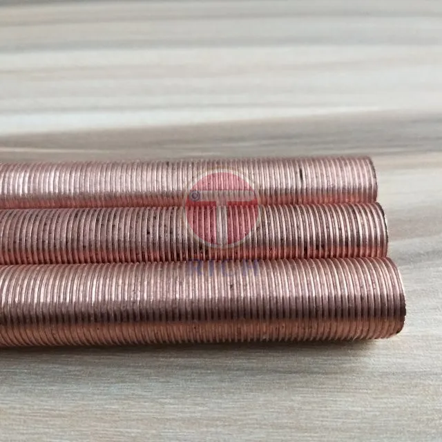 Low Fin Inner Grooved Copper Tube for Air Conditioning fintubes Fin Copper Tube Fin Heating Tube