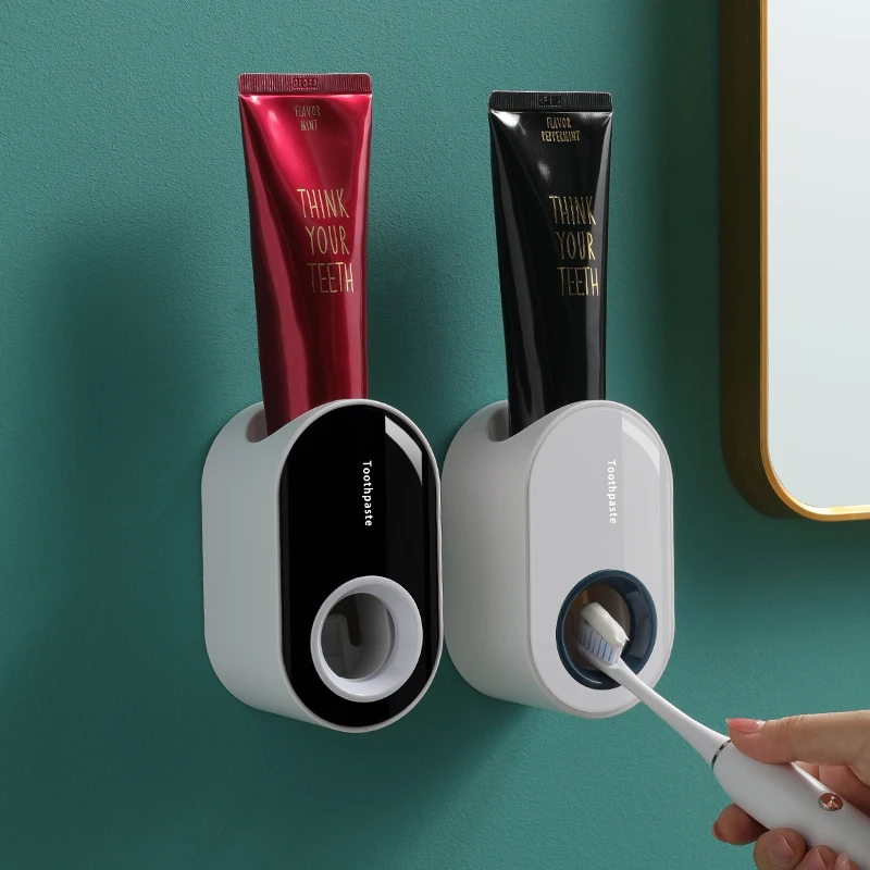 Factory Direct Glossy Wall-mounted Automatic Dustproof Toothpaste Device Tothpaste Squeezer