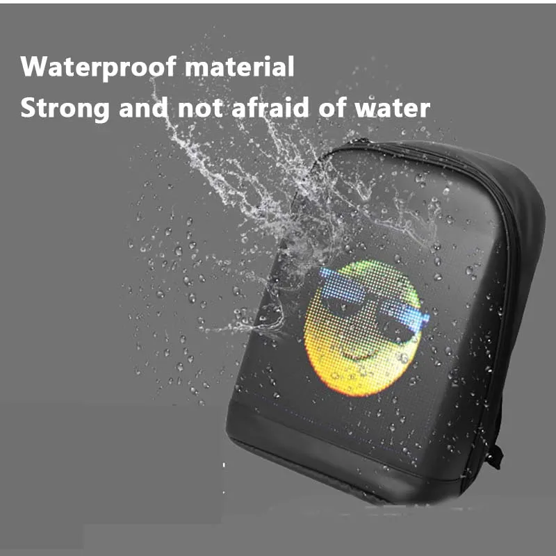 LED Backpack Full Color Programmable Screen display Waterproof Travel Laptop Backpack for Men Women and students dropshipping