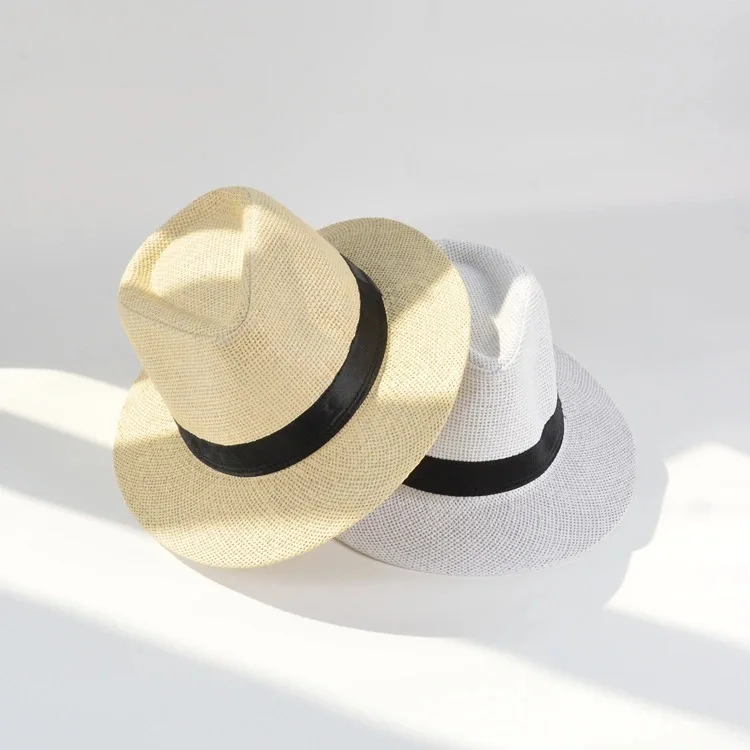 Adjustable Classic Panama Hat-Handmade In Ecuador Sun Hats for Women Man Beach Straw Hat for Men UV Protection Cap J0154