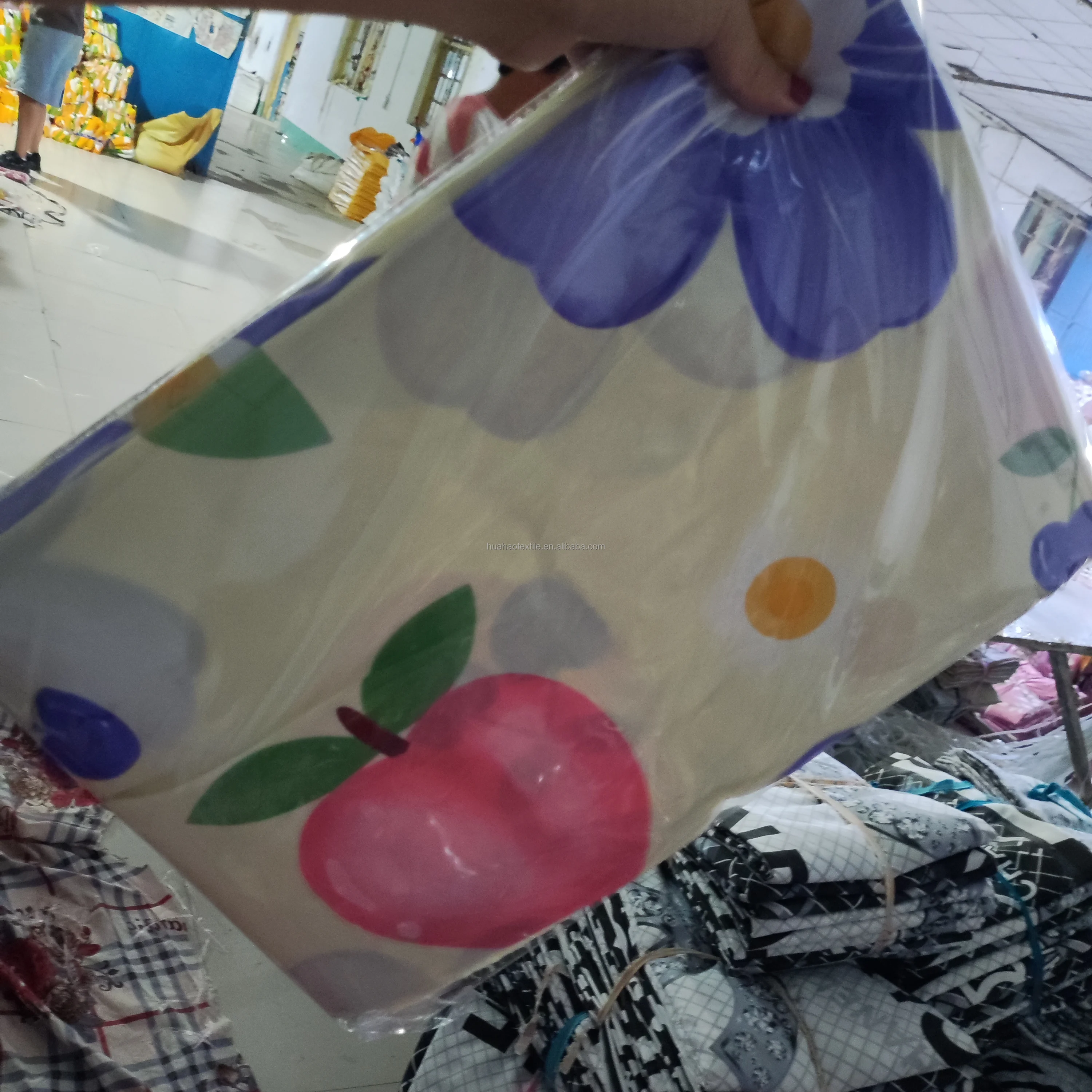 Factory double brushed printed soft 3 place bedsheet set polyester bedding set