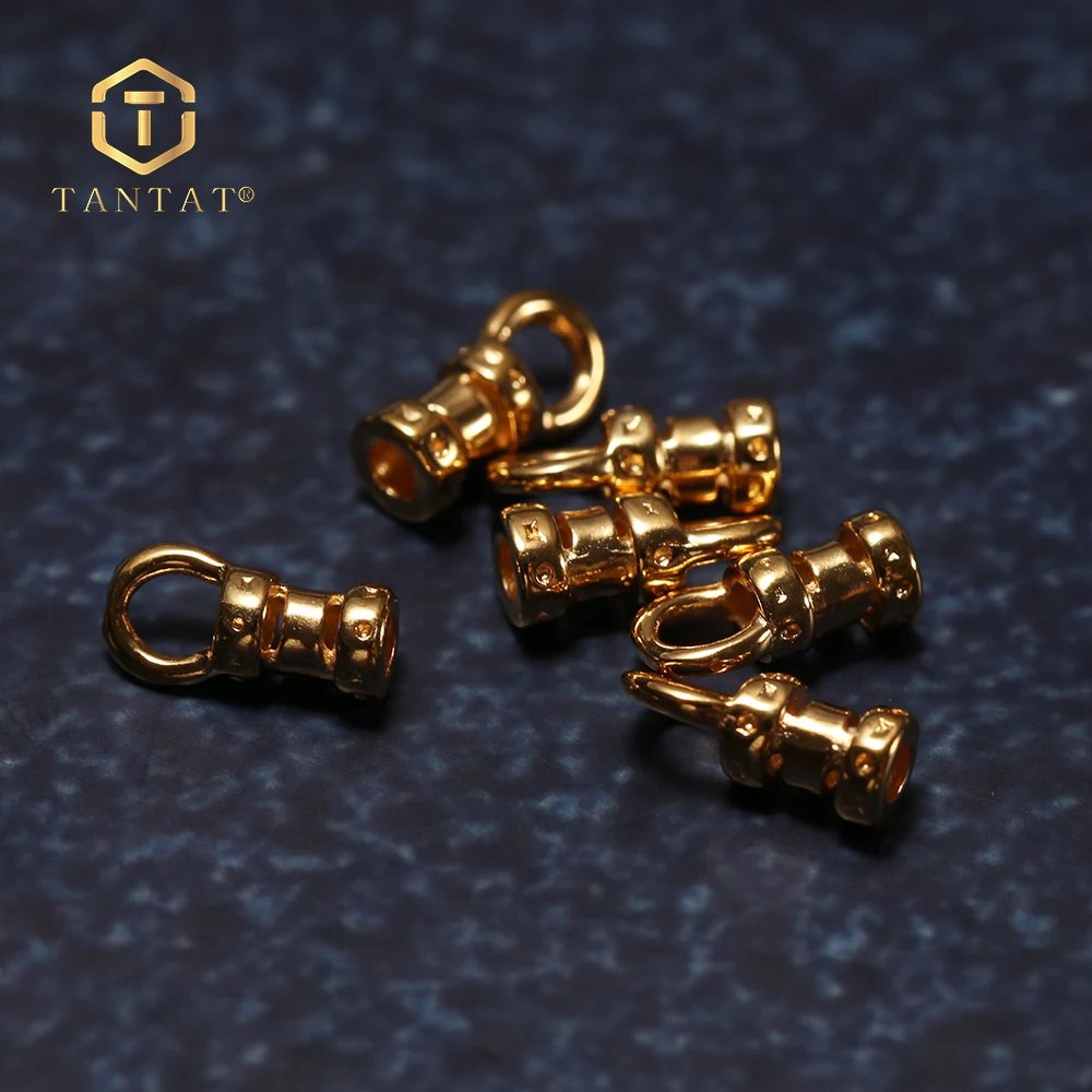 Brass Bead Crimp Ends Gold Plated Cord Ends for DIY Bracelet Jewelry Making Tassel Cap