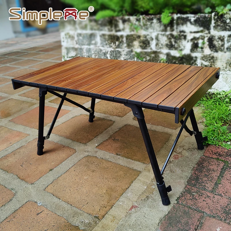 OEM Outdoor Portable Ultralight Aluminium Alloy Backpacking Roll Up BBQ Picnic Folding Camping Table