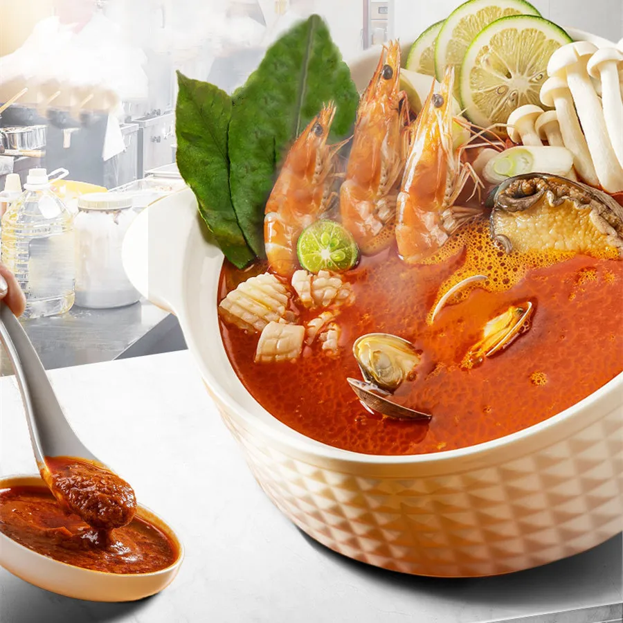 High Quality and Wholesale Food Seasoning Flavor Tom Yum Goong Crawfish Seasoning Tom Yum Goong Hot Pot Soup Base