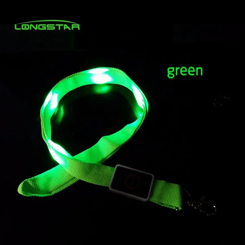 Purple Lanyards Wholesale LED Lanyard Flashing Cheap Price Hot Sale Opp Bag UV Printing nylon Phone Lanyard Acceptable