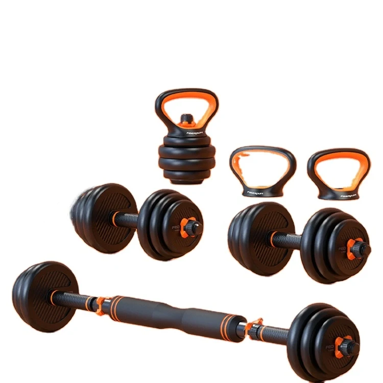 Wholesale 6 In 1 Adjustable Dumbbell Dumbbell set gym dumbbells buy online kettlebell handle
