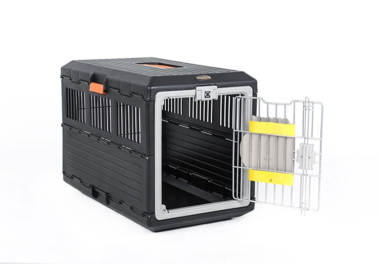 Relaxlines Foldable Plastic Pet Travel Flight Carrier Portable Pet Crate Traveling Dog Cage Box
