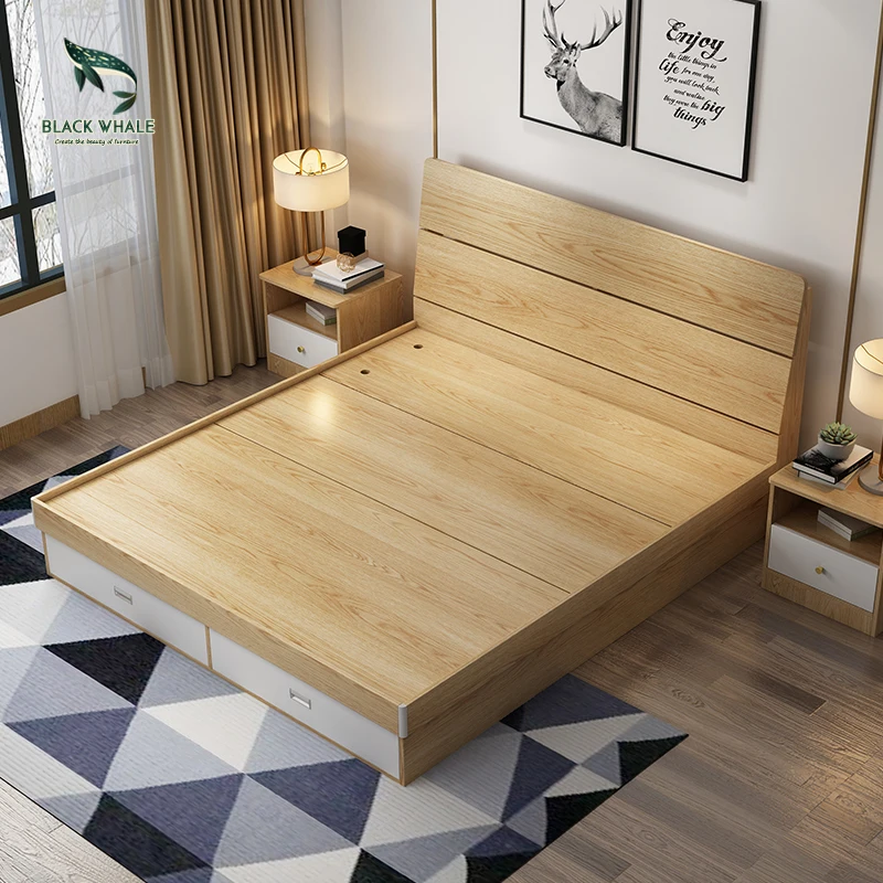 
 Мебель для кровати Smart Lit Queen King Size деревянная двухспальная рама  