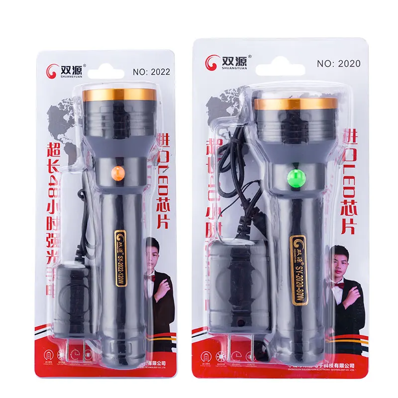 LED Lanterna flashlight with batteries rechargeable flashlight lamp led outdoor camping searching flashlight