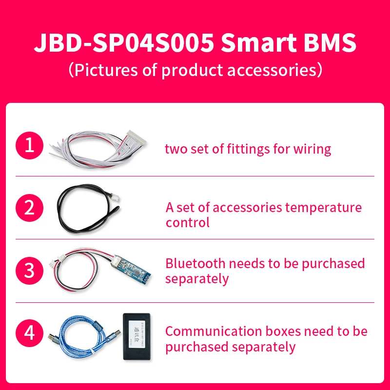  Jiabaida Smart bms 4s 12 В 150 А lifepo4 Беспроводная с печатной платой управления последовательным портом связи