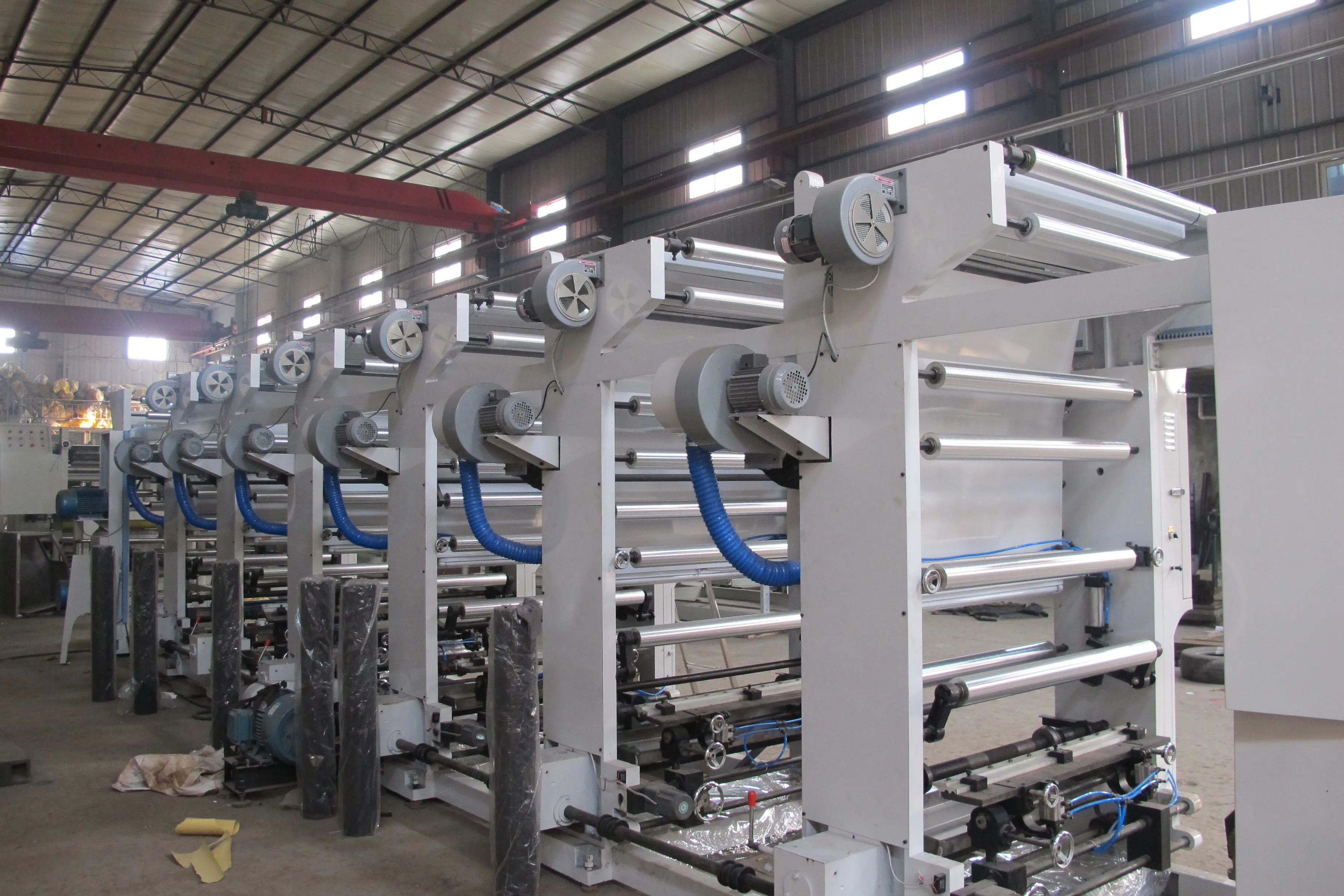 6color 8units computerized middle grade rotogravure printing machine