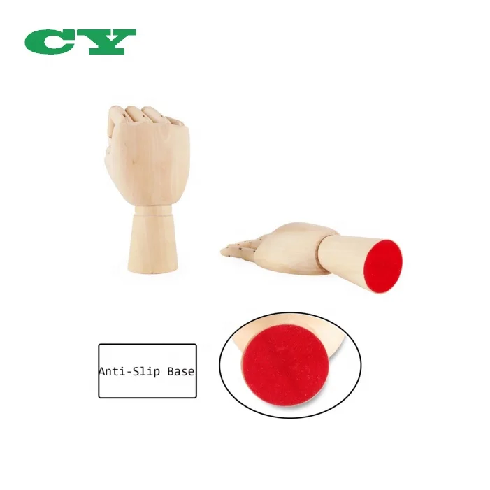 Wooden Sectioned Opposable Articulated Left Right Hand Figure Manikin Hand Model