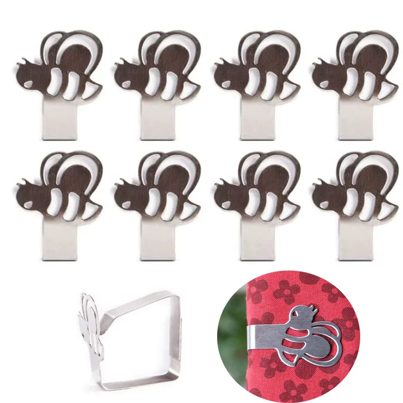 Outside thickened stainless steel cloth clip tablecloth anti-rust holders for picnics