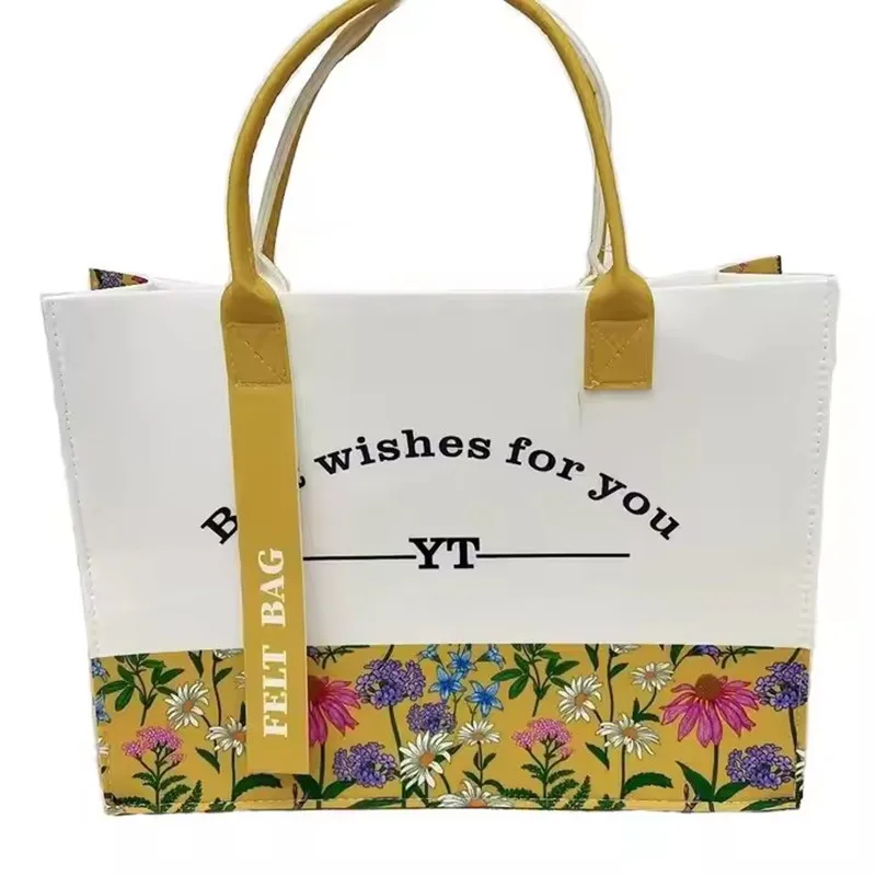 Felt Women Bag Storage Bags Customized Felt Shopping Tote Bag
